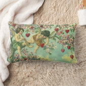 ヴィンテージヴァレンティンデイクピビクトリアンッドハートツリー ランバークッション (ブランケット)