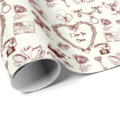ヴィンテージヴァレンティンデイラッピング紙 ラッピングペーパー (ロールコーナー)