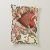 ヴィンテージヴァレンティーンビクトリアン、エンジェルズチェルブスハート アクセントクッション (裏面(縦))