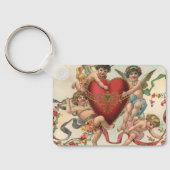 ヴィンテージヴァレンティーンビクトリアン、エンジェルズチェルブスハート キーホルダー (裏面)