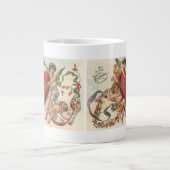 ヴィンテージヴァレンティーンビクトリアン、エンジェルズチェルブスハート ジャンボコーヒーマグカップ (正面)