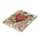 ヴィンテージヴァレンティーンビクトリアン、エンジェルズチェルブスハート タイル (側面)