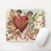 ヴィンテージヴァレンティーンビクトリアン、エンジェルズチェルブスハート マウスパッド (マウス)