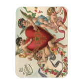 ヴィンテージヴァレンティーンビクトリアン、エンジェルズチェルブスハート マグネット (縦)