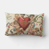 ヴィンテージヴァレンティーンビクトリアン、エンジェルズチェルブスハート ランバークッション (裏面)