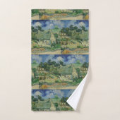 ヴィンテージヴァンゴッホわらぶきコテージアットコーデビル バスタオルセット (ハンドタオル)