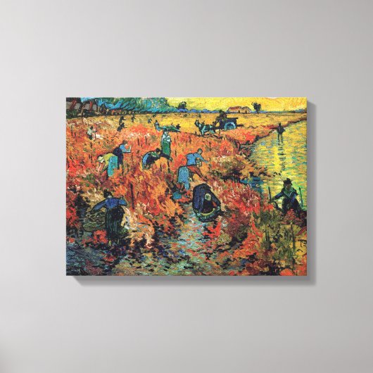 ヴィンテージヴァンゴッホザレッドヴィネヤード キャンバスプリント (正面)