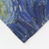 ヴィンテージヴァンゴッホ星空の夜 フリースブランケット (角)