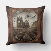 ヴィンテージヴァンパイアビーロマンティックドラキュラゴシック クッション (裏面)