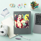 ヴィンテージヴァンパイアホラーガール シール (iPadカバー)