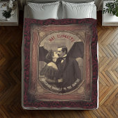 ヴィンテージヴァンパイアルゴシックロマンキスをするドラキュラ フリースブランケット