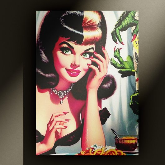 ヴィンテージヴァンパイア女性 ポストカード