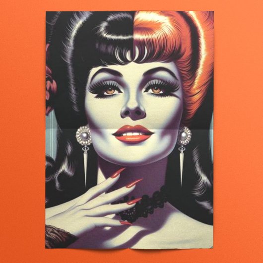 ヴィンテージヴァンパイア女性 薄葉紙