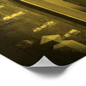 ヴィンテージヴァンパイレホラーノスフェラトゥマスタードイエロー ポスター (角)