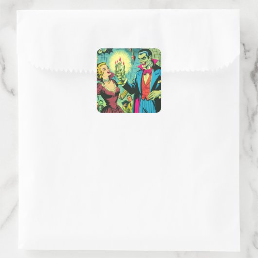 ヴィンテージヴァンパイレホラー漫画 スクエアシール (バッグ)