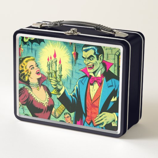 ヴィンテージヴァンパイレホラー漫画 メタルランチボックス (正面)