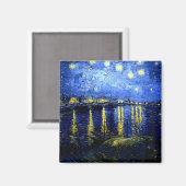ヴィンテージヴァン素晴らしゴッホアート、Rhone上空の星空 マグネット (正面/裏面)