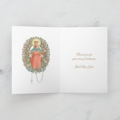 ヴィンテージヴァージンマリーカトリック祈りの言葉宗教 カード (内部)