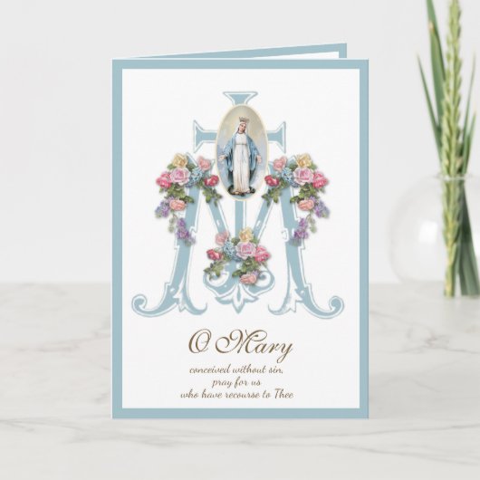 ヴィンテージヴァージンマリー宗教マザーズデイカード カード (正面)