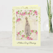 ヴィンテージヴァージンメアリーファティマイエス宗教的 カード (正面)