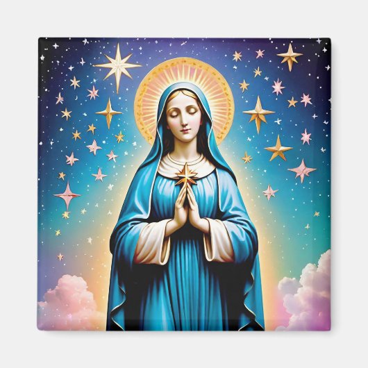 ヴィンテージヴァージンメアリーマグネット、カトリック マグネット (正面)