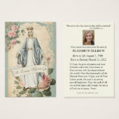 ヴィンテージヴァージンメアリー葬儀記念祈りの言葉 (正面&裏面)