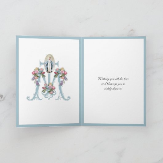 ヴィンテージヴァージンメアリ宗教水カラークロスCa カード (内部)