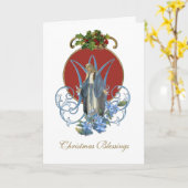 ヴィンテージヴァージンメリーカトリック宗教クリスマス カード (黄色い花)