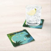 ヴィンテージヴァージン諸島、追加文字、コースター スクエアペーパーコースター (インサイチュ)