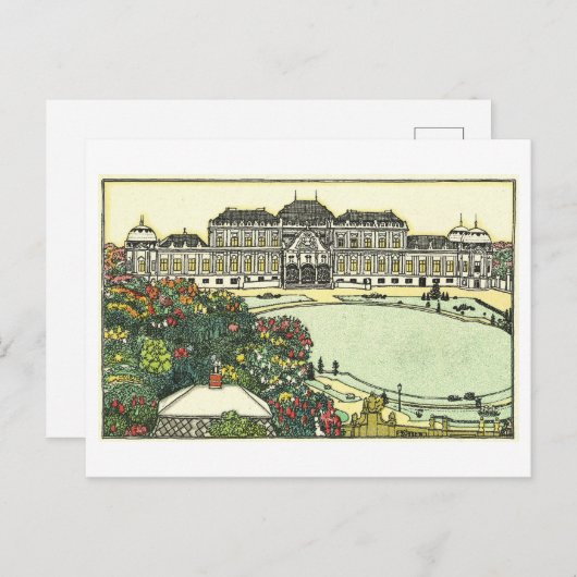 ヴィンテージヴィエナベルヴェデーレハガキ ポストカード (正面/裏面)