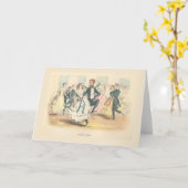 ヴィンテージヴィクトリア人 – グランドポルカダンス カード (黄色い花)