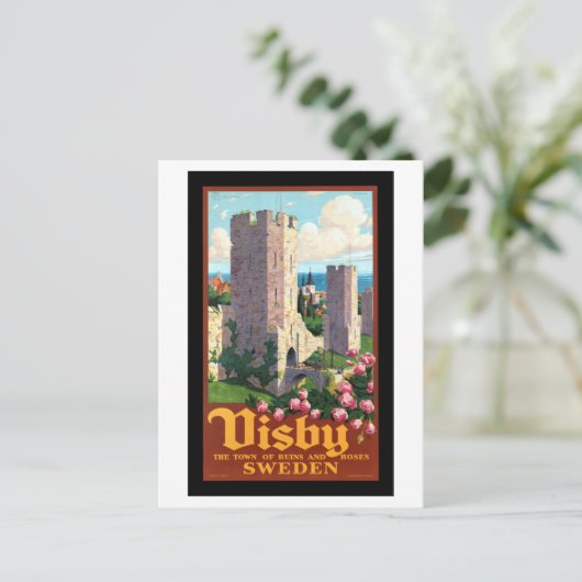 ヴィンテージヴィスビースウェーデン旅行 ポストカード (スタンド正面)