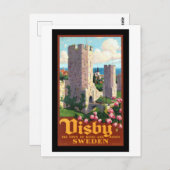 ヴィンテージヴィスビースウェーデン旅行 ポストカード (正面/裏面)
