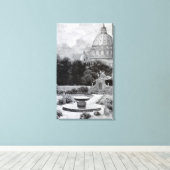 ヴィンテージヴィラ&ガーデン:セントピーターのドーム キャンバスプリント (インサイチュ (ウッドフロア))