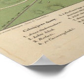 ヴィンテージヴィリニュスリトアニアの地図（1890年） ポスター (角)