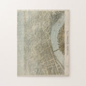 ヴィンテージヴィルクス・バーレPAの絵図(1872) ジグソーパズル (縦)