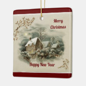 ヴィンテージヴィレッジシーンセラミックオーナメント セラミックオーナメント (左)