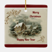 ヴィンテージヴィレッジシーンセラミックオーナメント セラミックオーナメント (裏面)