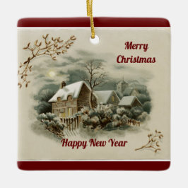 ヴィンテージヴィレッジシーンセラミックオーナメント セラミックオーナメント