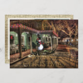 ヴィンテージヴィレッジプラスあなたのフォトメリークリスマス シーズンカード (正面/裏面)