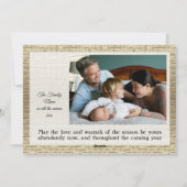 ヴィンテージヴィレッジプラスあなたのフォトメリークリスマス シーズンカード (裏面)