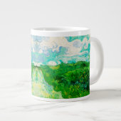 ヴィンテージヴィンセントヴァンゴッホグリーン小麦畑 ジャンボコーヒーマグカップ (正面右)
