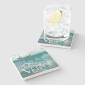 ヴィンテージヴェニスイタリアゴンダラシーニックトラベル ストーンコースター (横)