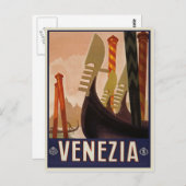 ヴィンテージヴェネジア |ヴェネツィア・イタリア旅行ポスター ポストカード (正面/裏面)