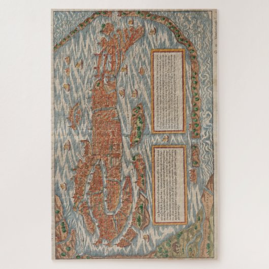 ヴィンテージヴェネツィアの写真地図(1550) ジグソーパズル (縦)