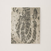 ヴィンテージヴェネツィアの写真地図(1573) ジグソーパズル (縦)