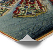 ヴィンテージヴェネツィアの写真地図(1704) ポスター (角)