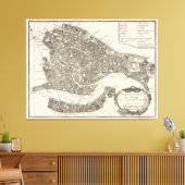 ヴィンテージヴェネツィアの地図(1764) キャンバスプリント (インサイチュ (リビング))