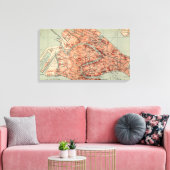 ヴィンテージヴェネツィアの地図（1920年） キャンバスプリント (インサイチュ (リビング))