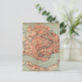 ヴィンテージヴェネツィアの地図(1920年) ポストカード (スタンド正面)